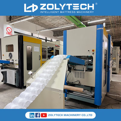 Cylindrical Barrel Shape Pocket Spring Coiling Machine Mesin Pembuat Coil Spring 38KW