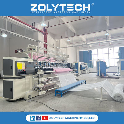 Lock Stitch Continuous Quilting ZOLYTECH Mattress Quilting Machine Untuk Selimut