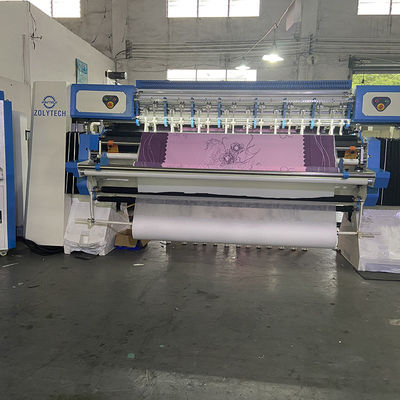 WV15 1500rpm mesin quilting terkomputerisasi rantai jahitan untuk selimut mesin kasur ZOLYTECH